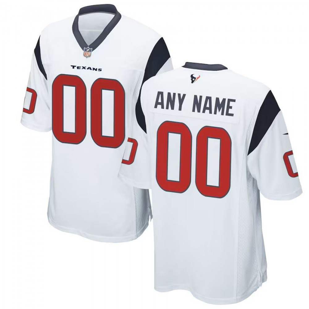 Houston Texans Nike Custom Game Jersey - White-GridironStore